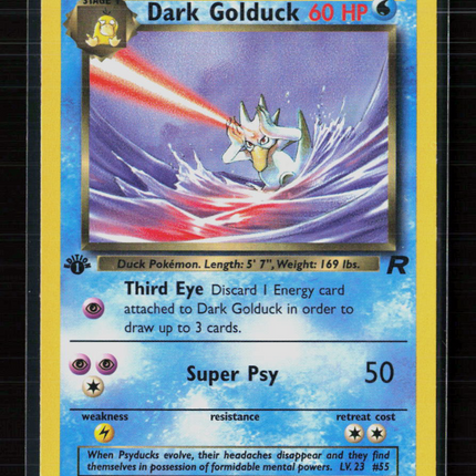 Pokemon 2000 Team Rocket Dark Golduck 1st Edition #37/82