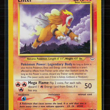 Pokemon 2001 Neo Revelation Entei #17/64