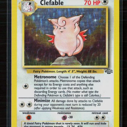 Pokemon 1999 Jungle Clefable #1/64