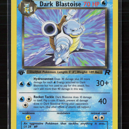 Pokemon 2000 Team Rocket Dark Blastoise 1st Edition #20/82