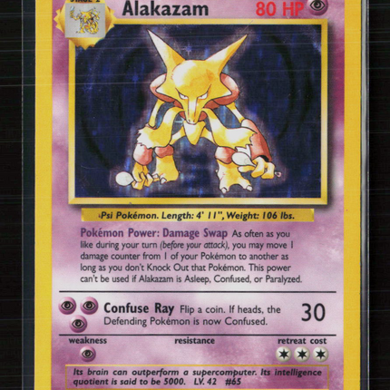 Pokemon 1999 Base Set Alakazam #1/102