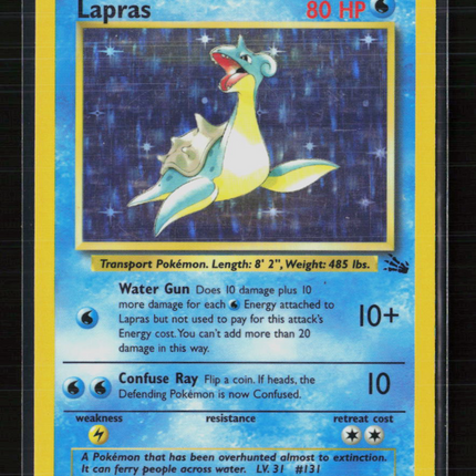 Pokemon 1999 Fossil Lapras #10/62