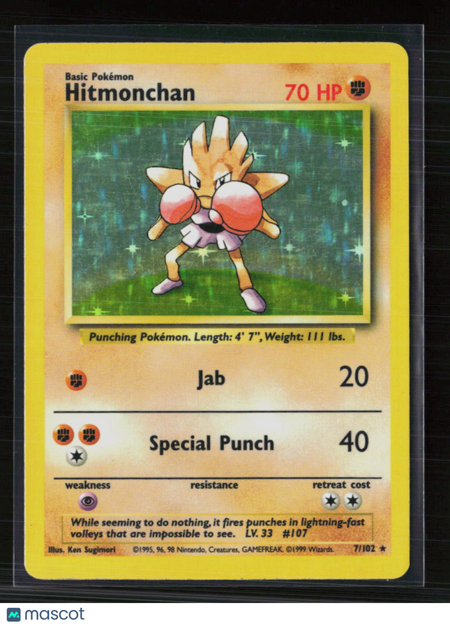 Pokemon 1999 Base Set Hitmonchan #7/102