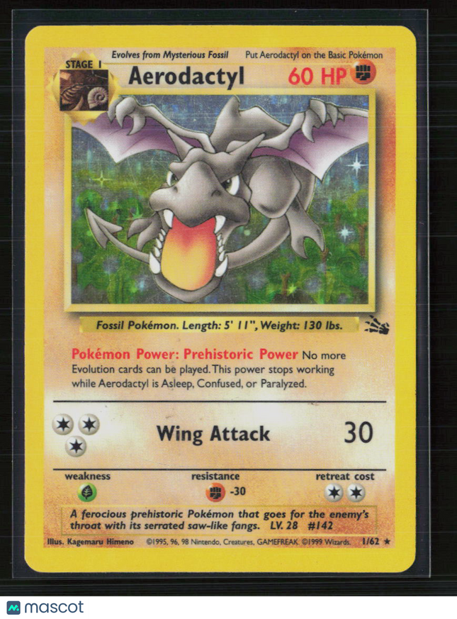 Pokemon 1999 Fossil Aerodactyl #1/62