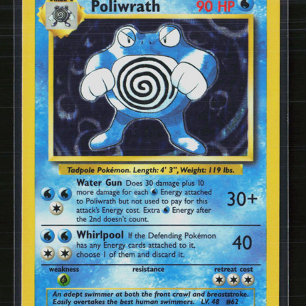 Pokemon 1999 Base Set Poliwrath #13/102