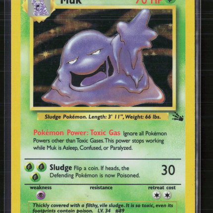 Pokemon 1999 Fossil Muk #13/62