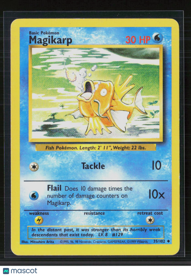 Pokemon 1999 Base Set Magikarp #35/102