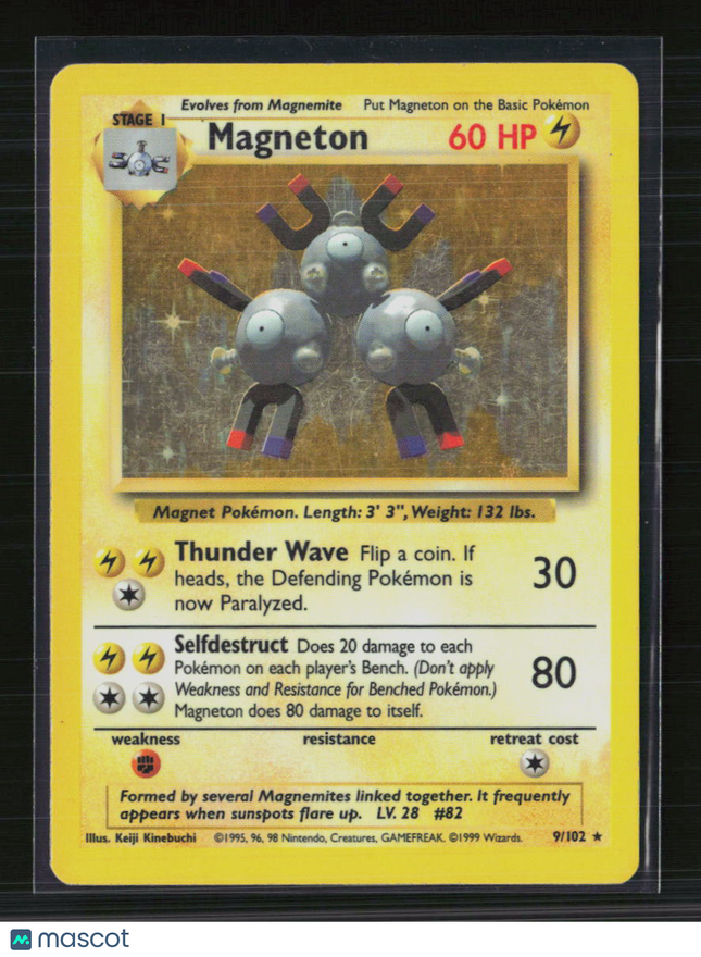 Pokemon 1999 Base Set Magneton #9/102