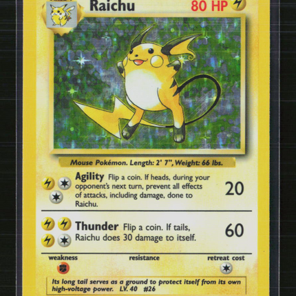 Pokemon 1999 Base Set Raichu #14/102