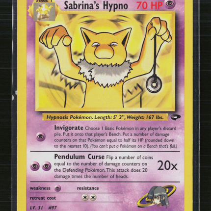 Pokemon 2000 Gym Challenge Sabrina's Hypno #56/132