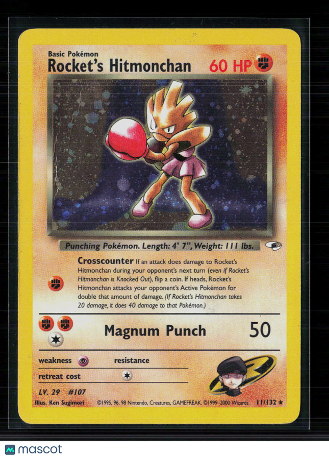 Pokemon 2000 Gym Challenge Rocket's Hitmonchan #11/132
