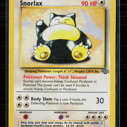 Pokemon 1999 Jungle Snorlax #27/64