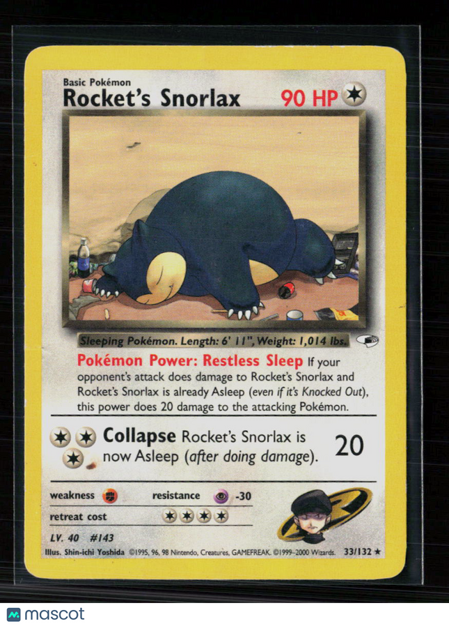 Pokemon 2000 Gym Challenge Rocket's Snorlax #33/132