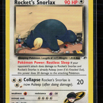 Pokemon 2000 Gym Challenge Rocket's Snorlax #33/132