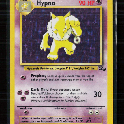 Pokemon 1999 Fossil Hypno #8/62