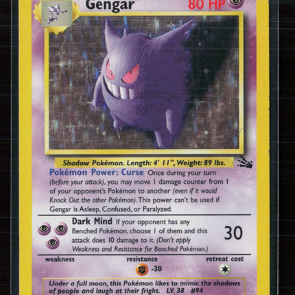 Pokemon 1999 Fossil Gengar #5/62
