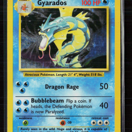 Pokemon 1999 Base Set Gyarados #6/102