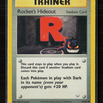 Pokemon 2000 Neo Genesis Rocket's Hideout #63/64