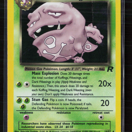 Pokemon 2000 Team Rocket Dark Weezing #14/82