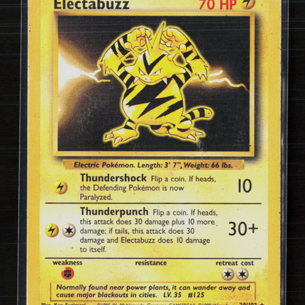 Pokemon 1999 Base Set Electabuzz #20/102
