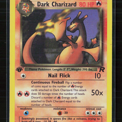 Pokemon 2000 Team Rocket Dark Charizard 1st Edition #21/82