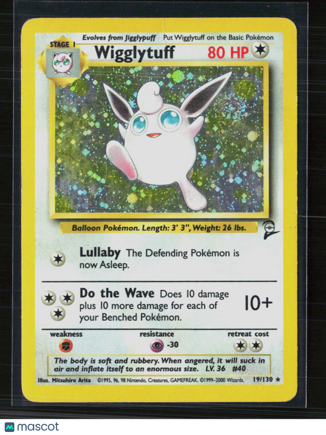 Pokemon 2000 Base Set 2 Wigglytuff #19/130