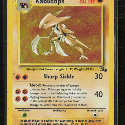 Pokemon 1999 Fossil Kabutops #9/62
