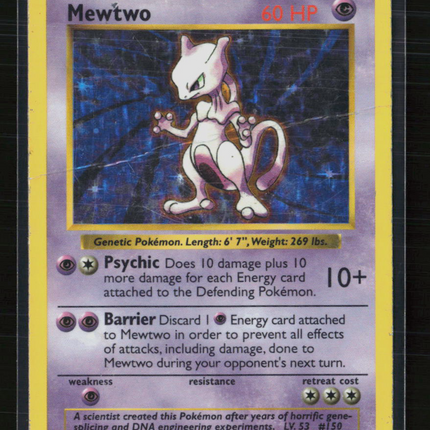 Pokemon 1999 Base Set Mewtwo #10/102