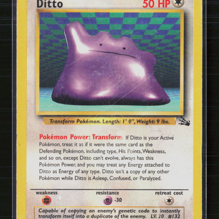 Pokemon 1999 Fossil Ditto #18/62