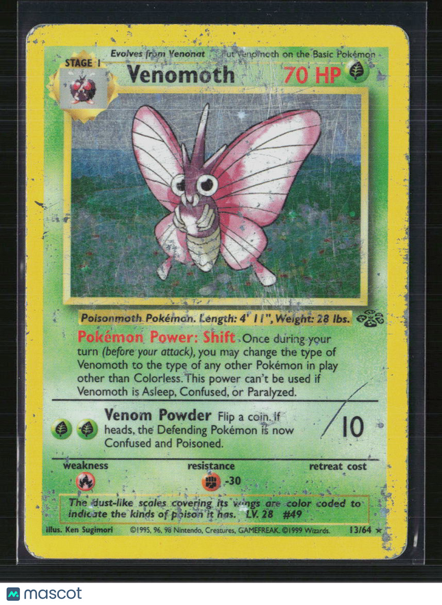 Pokemon 1999 Jungle Venomoth #13/64