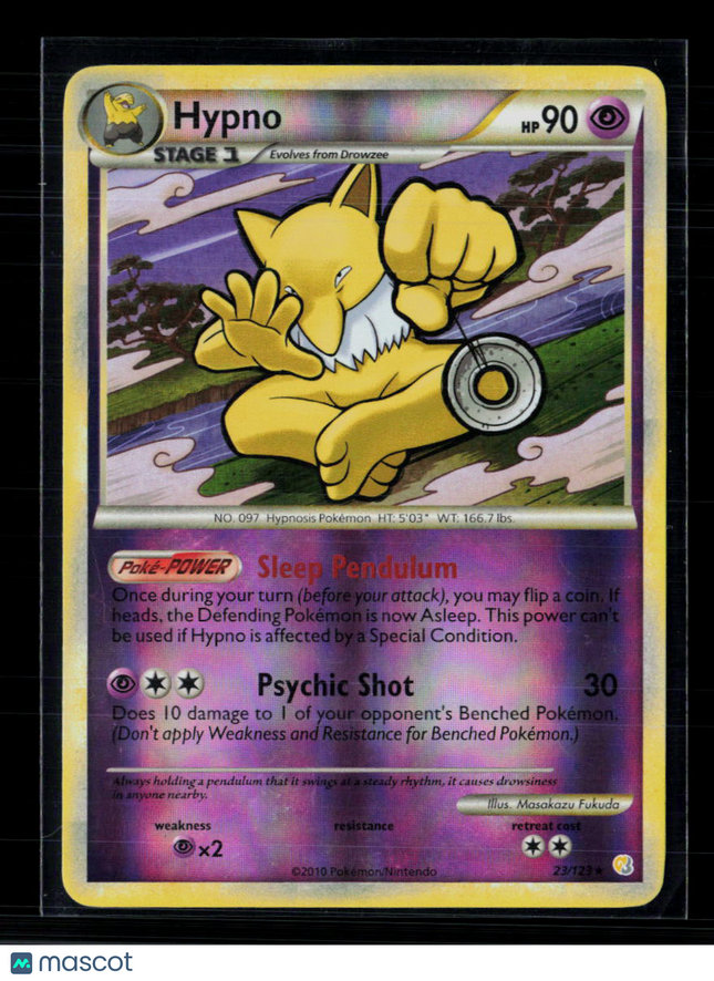 Pokemon 2010 HeartGold & SoulSilver Hypno #23/123 Reverse holo