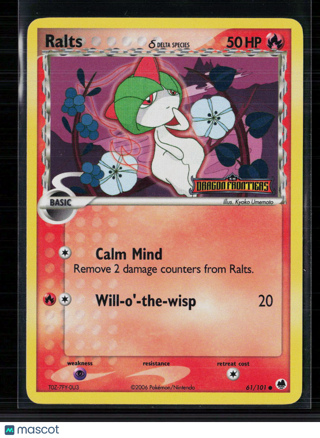 Pokemon 2009 EX Dragon Frontiers Ralts #61/101 Reverse Holo