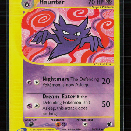 Pokemon 2002 Expedition Base Set Haunter #80/165