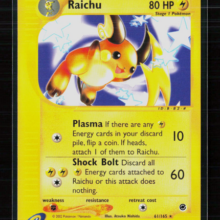 Pokemon 2002 Expedition Base Set Raicu #61/165