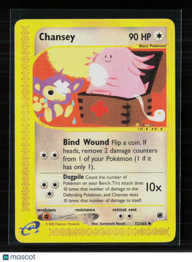 Pokemon 2002 Expedition Base Set Chansey #72/165