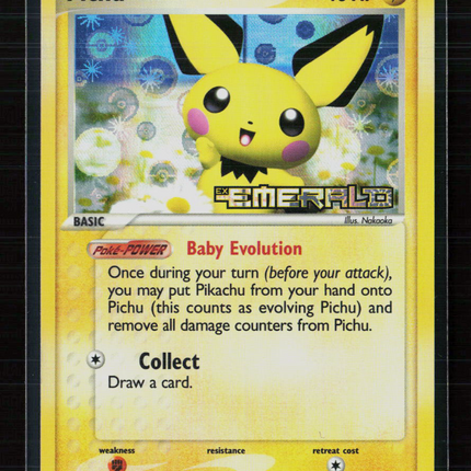 Pokemon 2005 EX Emerald Pichu #59/106 Reverse Holo