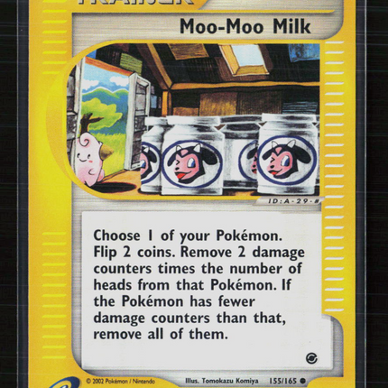 Pokemon 2002 Expedition Base Set Moo-Moo Milk #155/165 Reverse Holo