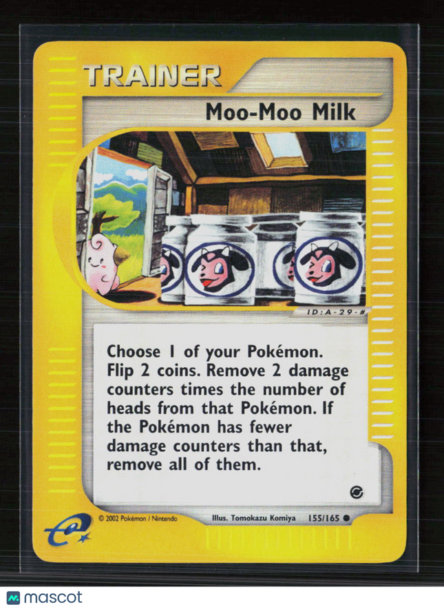 Pokemon 2002 Expedition Base Set Moo-Moo Milk #155/165 Reverse Holo