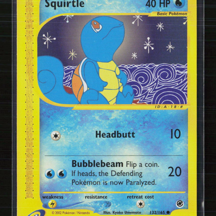 Pokemon 2002 Expedition Base Set Squirtle #132/165