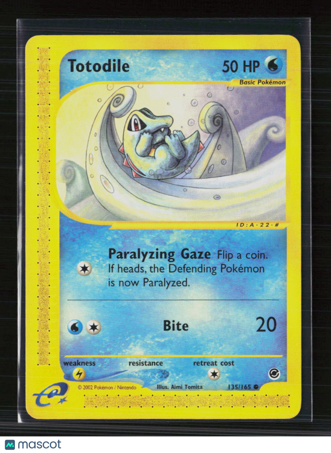 Pokemon 2002 Expedition Base Set Totodile #135/165
