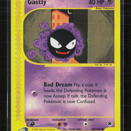 Pokemon 2002 Expedition Base Set Gastly #109/165