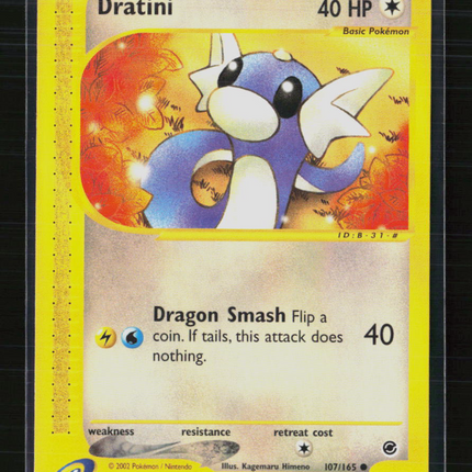 Pokemon 2002 Expedition Base Set Dratini #107/165