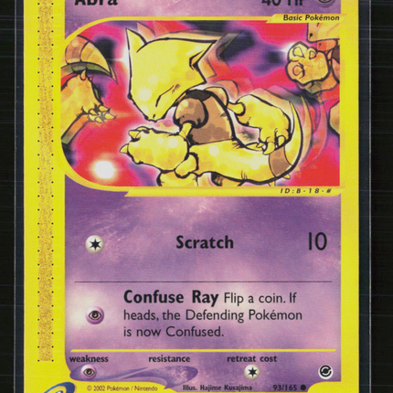 Pokemon 2002 Expedition Base Set Abra #93/165