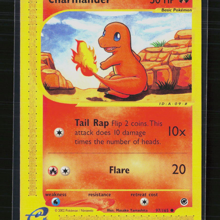 Pokemon 2002 Expedition Base Set Charmander #97/165