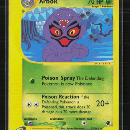 Pokemon 2002 Expedition Base Set Arbok #35/165