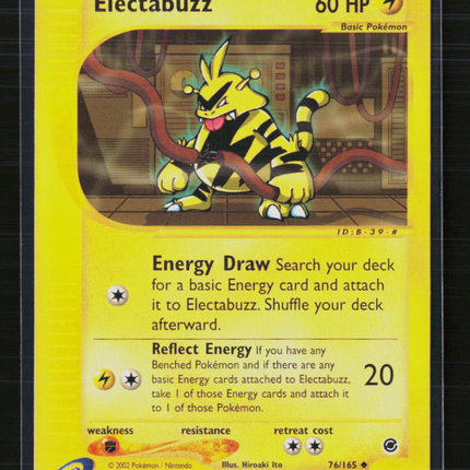 Pokemon 2002 Expedition Base Set Electabuzz #76/165