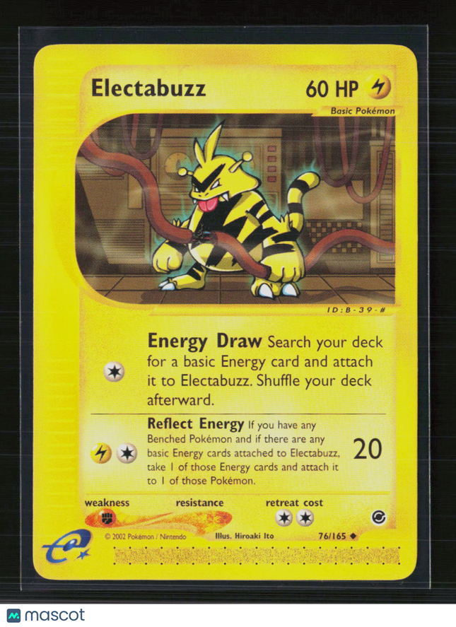 Pokemon 2002 Expedition Base Set Electabuzz #76/165