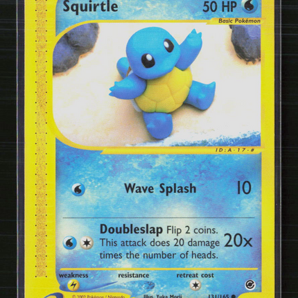 Pokemon 2002 Expedition Base Set Squirtle #131/165