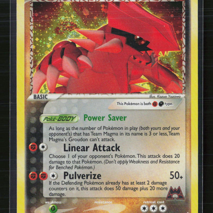 Pokemon 2004 EX Team Magma vs Team Aqua Team Magma's Groudon #9/95