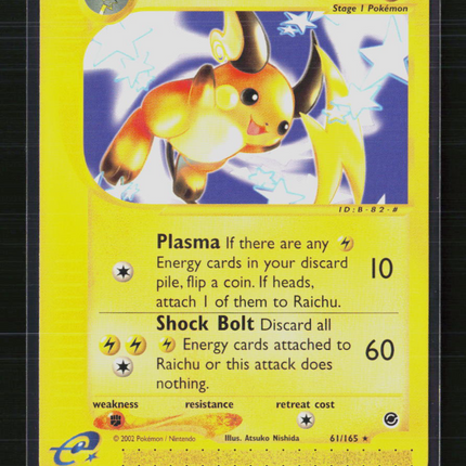 Pokemon 2002 Expedition Base Set Raicu #61/165